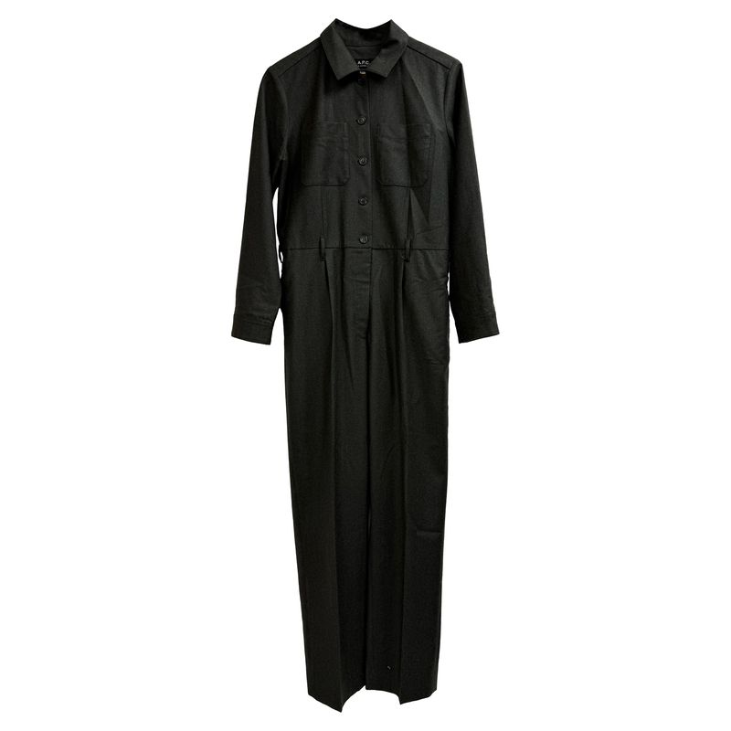 A.P.C. Jumpsuit In Grey Wool